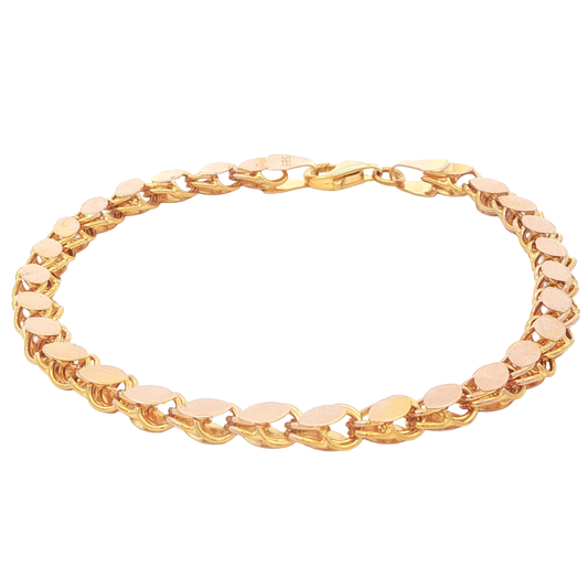 14KT Yellow Gold 7" Fancy Link Bracelet