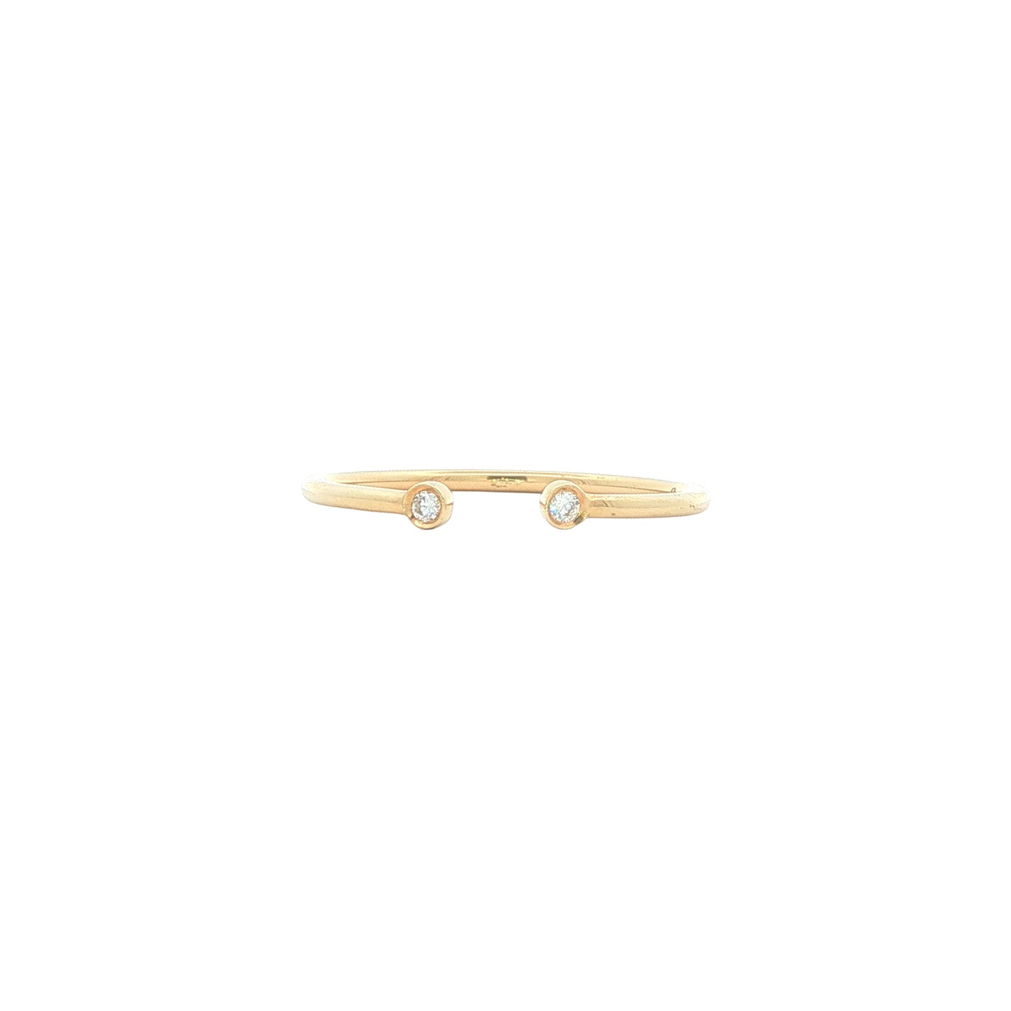 14KT Yellow Gold Open Diamond Estate Ring size 8