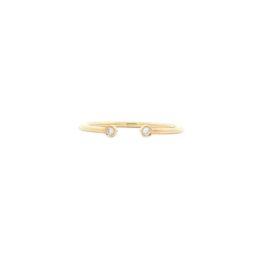 14KT Yellow Gold Open Diamond Estate Ring size 8