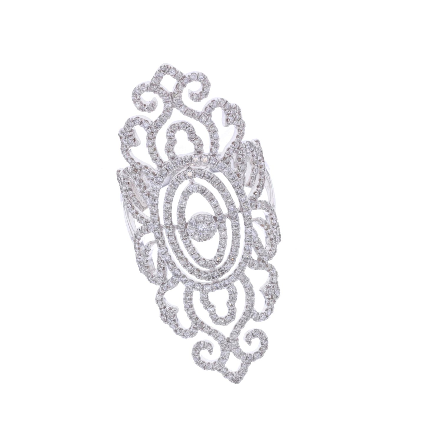14KT White Gold Diamond Fashion Ring