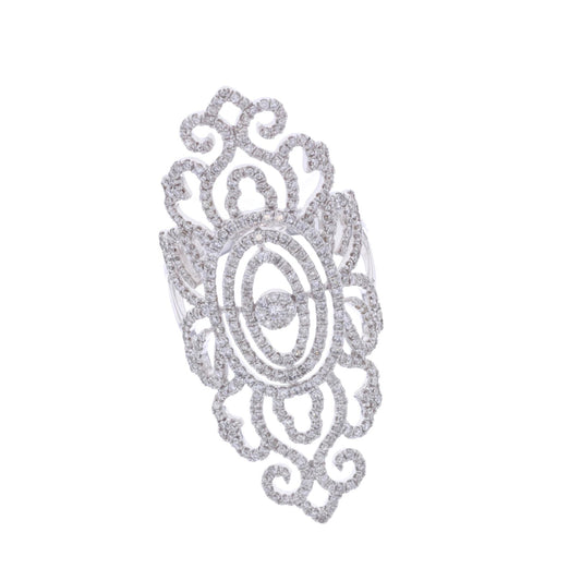 14KT White Gold Diamond Fashion Ring